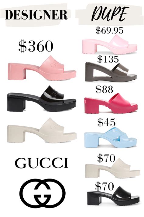 Gucci rubber slides dupes